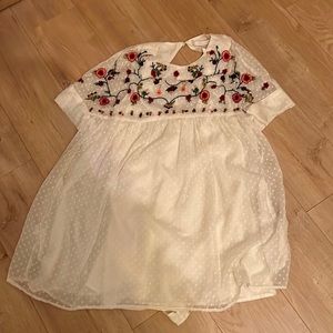 Zara folk embroidered romper